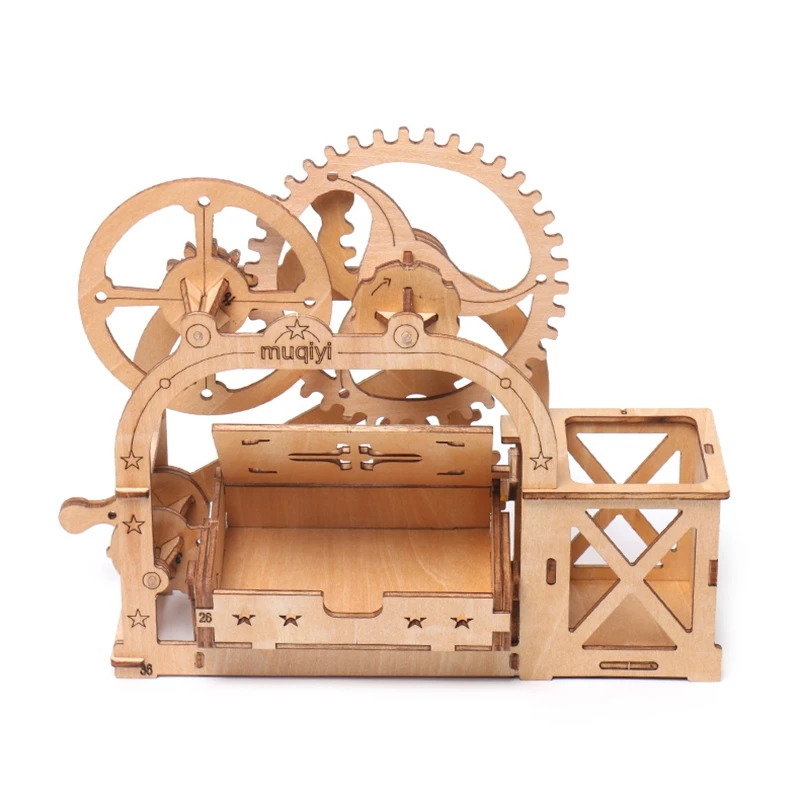 

Wooden DIY Creative 3D Puzzle Game Penholder Storage Box Assembling Puzzles Toys for Children Adult Puzzle Gift 8-11 Years Old
