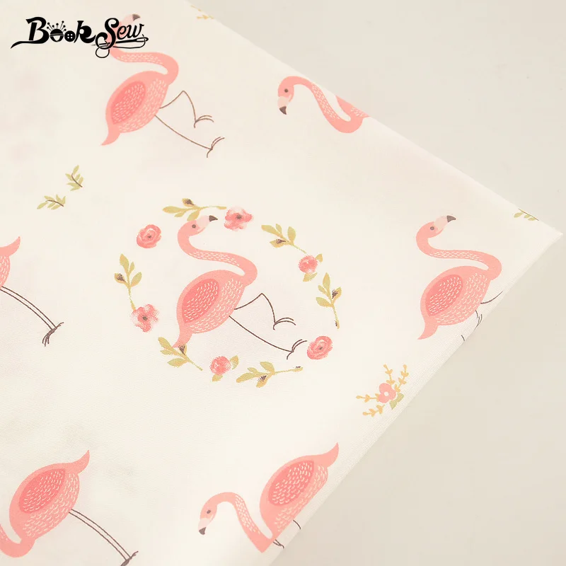 Booksew хлопчатобумажная ткань красно-коронные крановые узоры для простыни ремесло лоскутное шитье домашний текстиль швейная ткань см