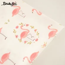 Booksew хлопчатобумажная ткань красно-коронные крановые узоры для простыни ремесло лоскутное шитье домашний текстиль швейная ткань см