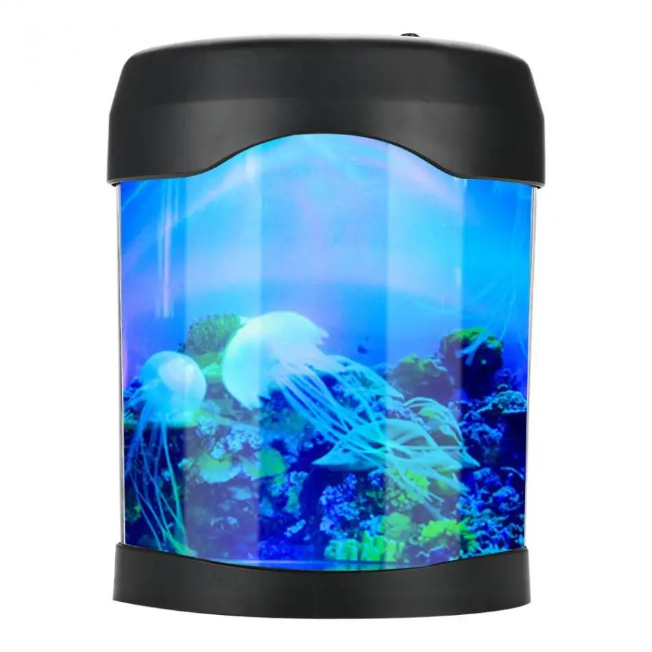 USB светильник для аквариума, настольный мини-светильник для рыбы, светодиодный светильник, меняющий цвет, ночник