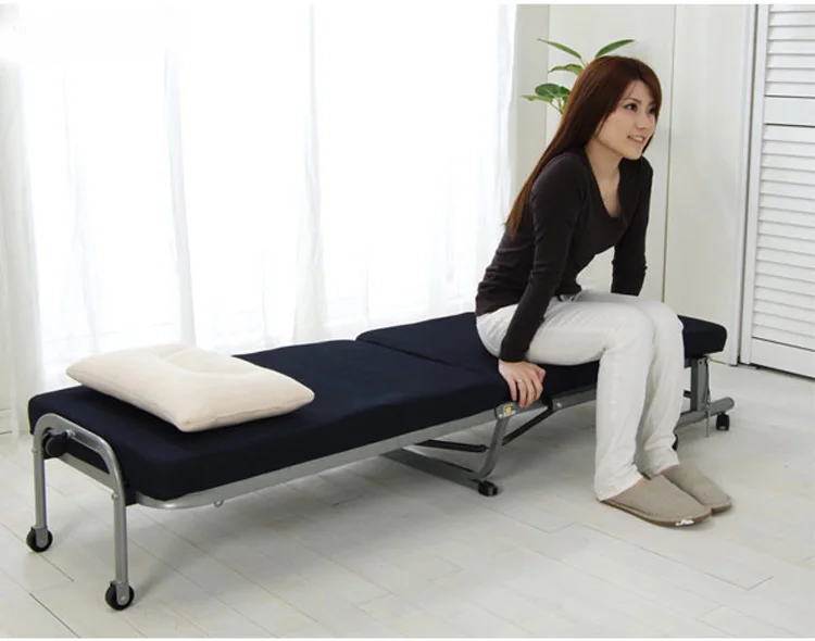 Japanese Modern Lazy Metal Folding Bed With Mattress Bedroom Furniture Portable Platform Bed Reclining Single Sleeping Futon Bed Japanese Modern Lazy Metal Folding Bed With Mattress Bedroom Furniture Portable Platform Bed Reclining Single Sleeping Futon Bed
