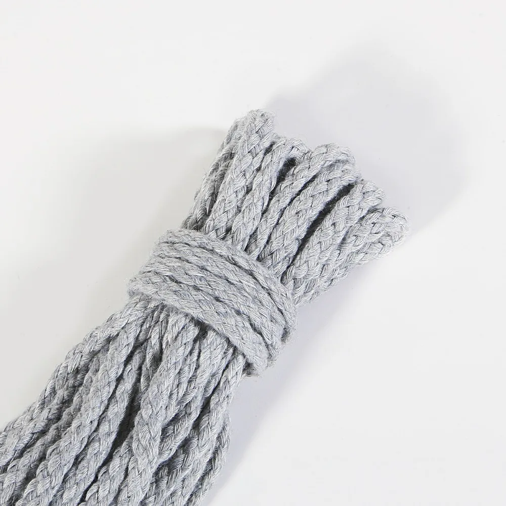 5 ярдов 6 мм хлопковое плетение из веревок декоративный витой шнур веревка для свадебного украшения шнурок для рукоделия фикеллы Couleurs моток веревки