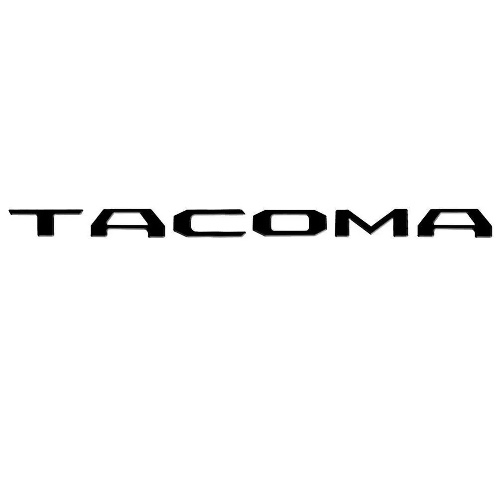 Вставные буквы багажника для Toyota Tacoma Специальный 3D цинк матовый черный