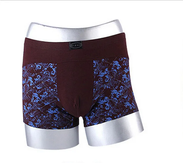 Free Shipping Plus size men's underwear wholesale printed modal