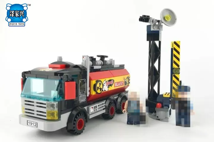 

292pcs MOC Educational Bricks Enlighten Building Block City Police Demolition Trucks 2 Figures DIY Model Toys