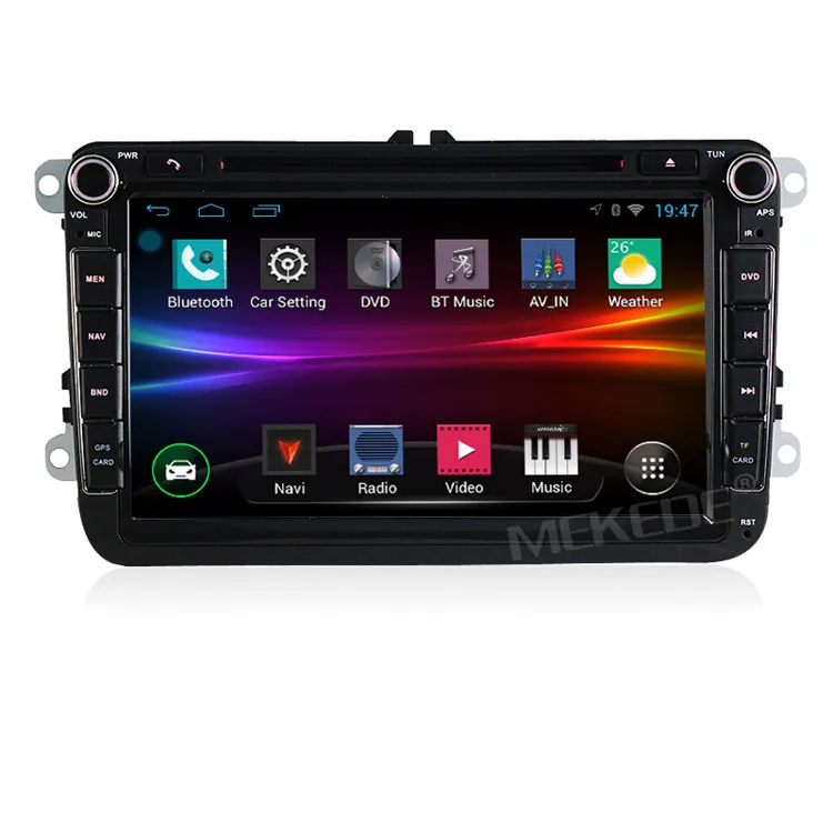 Sale NaviFly 8 inch Quad Core Android 8.1 Car dvd player For POLO PASSAT B6 B5 B7 Golf 5 6 Skoda Seat JETTA with GPS navigator radio 46