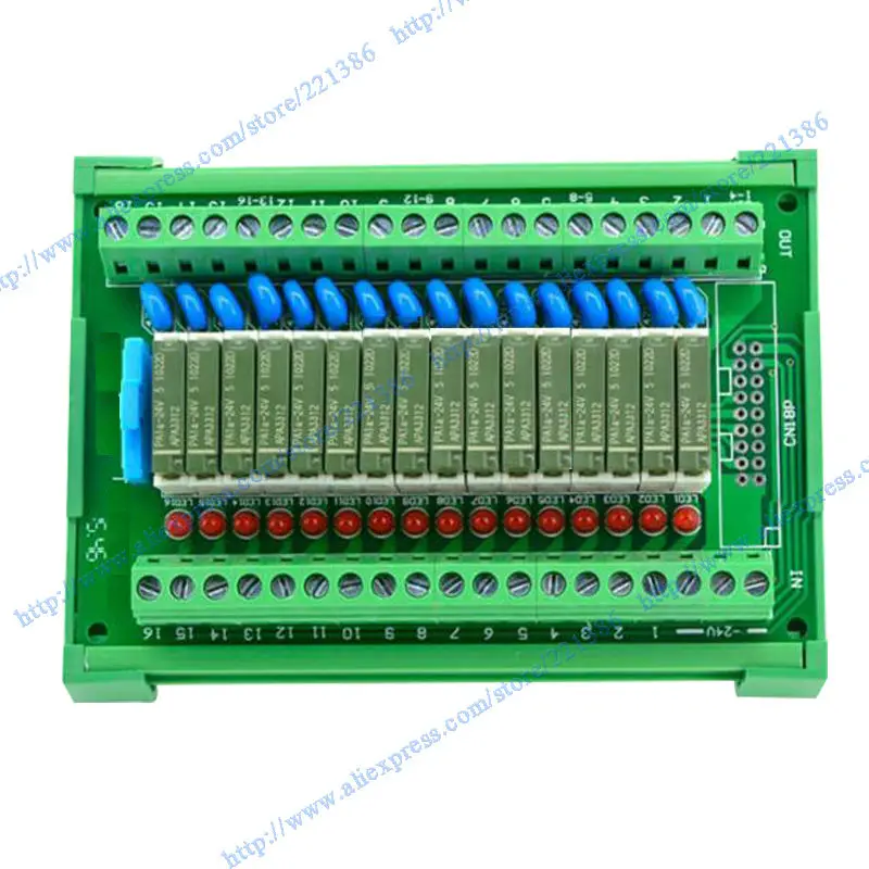 

16 channel Pa1a relay module 5V 5A Module driver board output amplifier board PLC board PNP relay module