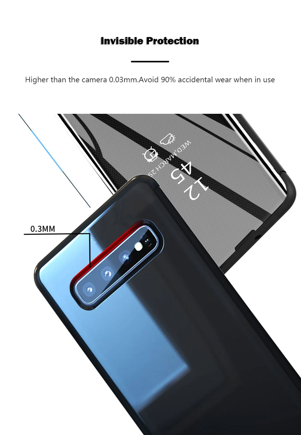 Чехол для samsung Galaxy S10 Plus, умный зеркальный противоударный чехол-книжка для samsung S10 S9 S8 S7 Plus Edge A30 A50 A70 Note 9 8, чехол