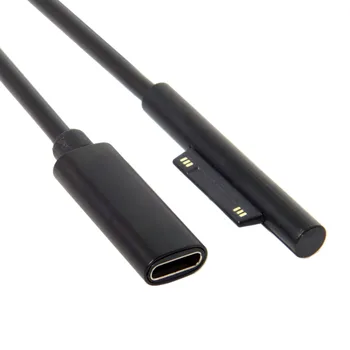 

10pcs/lotDC 15V Type-C USB-C Female to Surface Pro3 Pro4 Pro5 Pro6 Book Pro Charge Cable