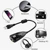 Звуковая карта USB 2,0 5HV2, внешний адаптер 7,1 каналов с 3D виртуальным звуком, звуковая дорожка, гарнитура с микрофоном, 3,5 гнезда для ноутбука, ПК ► Фото 3/6