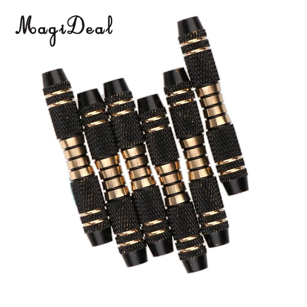 MagiDeal Professional 6Pcs 16g Dart Replacement Barrels for Soft Tip Dart and Steel Tip Dart for Funny Family Party Dart Sports