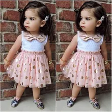 Детское платье модное и элегантное платье розового цвета для девочек Летнее фатиновое платье-пачка без рукавов для маленьких девочек вечерние платья с блестками для девочек от 2 до 6 лет