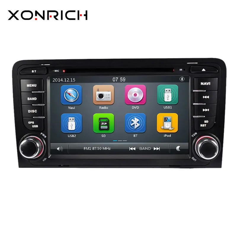 

Car Multimedia player GPS 2 Din For Audi/A3/S3 2002-2011 Canbus Car DVD Player Radio Microphone Capacitive Touch Screen