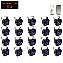 TIPTOP 20 упаковка 9x18 Вт RGBWA UV 6в1 танцевальный пол освещение DMX управление Par огни Wifi передатчик беспроводной сценический светильник с аккумулятором передатчик