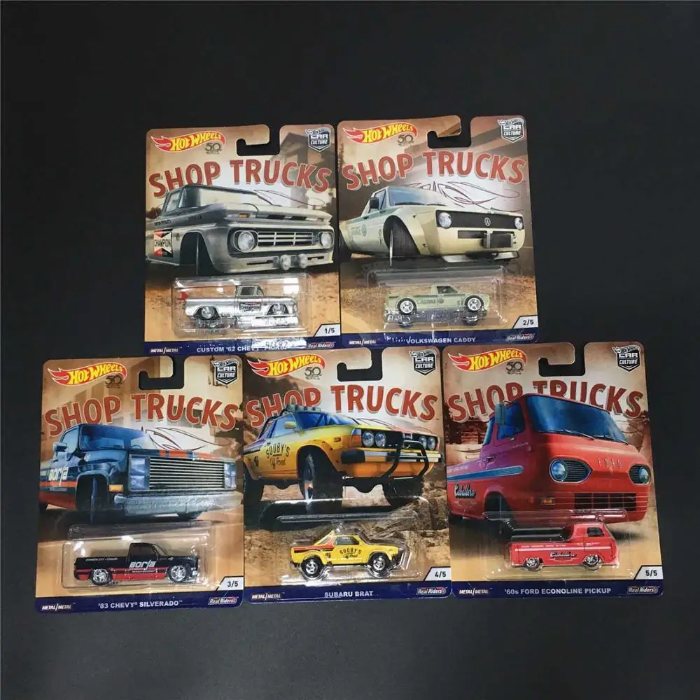 Hot Wheels автомобильный магазин культуры грузовики CHEVY VOLKSWAGEN PICKUP коллектор издание настоящие всадники металлическая литая модель автомобиля детские игрушки подарок - Цвет: 5pcs-FPY86