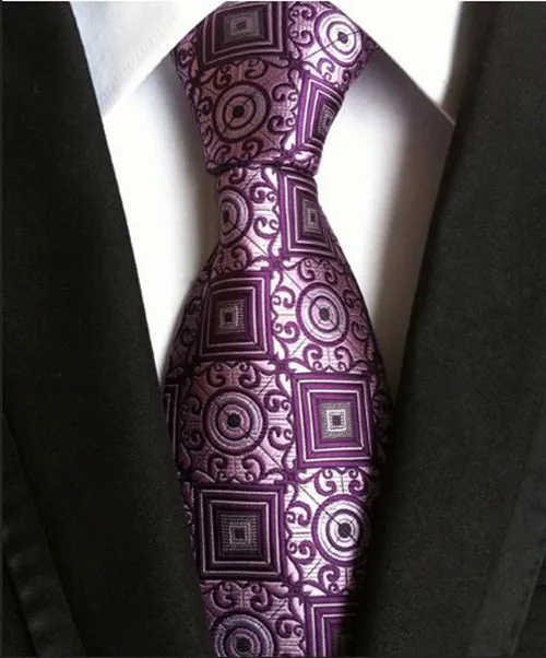 8 см мужские галстуки, новые мужские модные галстуки, жаккардовые шелковые галстуки, деловые галстуки зеленого, фиолетового, темно-синего, серого, золотого, синего цвета - Цвет: Y65