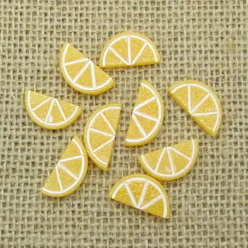 

LF 20Pcs Mixed 20x10m Resin Lemon Slice Decoration Crafts Flatback Cabochon Embellishments For Scrapbooking Cute Diy Accessories