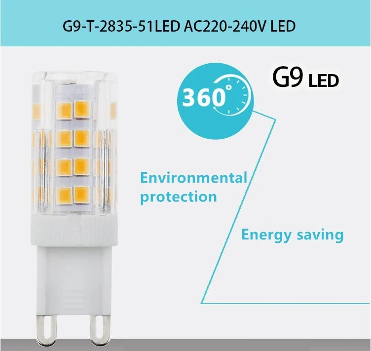 10 шт реальная власть G9 светодиодный светильник 3 W 4 W 5 W SMD2835 AC220V Керамика светодиодный Керамика прозрачная Светодиодная лампа высокомощный