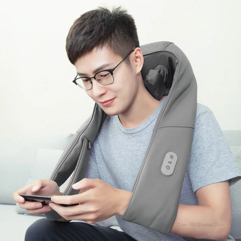 Xiaomi Mijia LF U Shape Electrical Shiatsu Back 3D Neck Shoulder Body Massager PTC Heated Kneading Car/Home Massagem