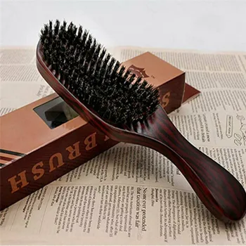 

Men Boar Bristle Beard Mustache Styling Brush Facial Hair Shaving Bamboo Handle