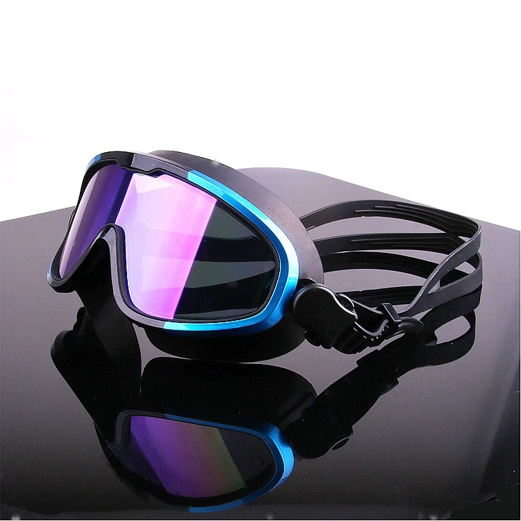Blue 1* Anti-UV Swimming Goggles HD Professional Adult Swimming Men Women Eyewear Outdoor Transparent Lens NEW - Color: Blue