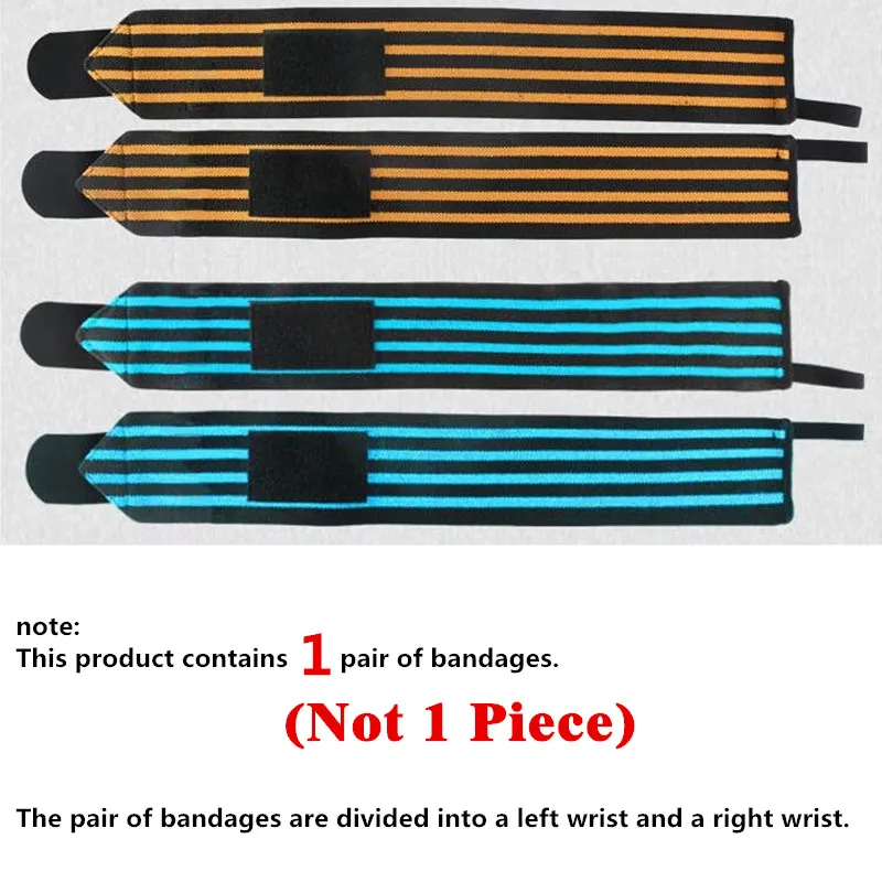 1 Pair WeightLifting Fitness Gloves Gear Weight Lifting Gym Equipment Body Building Crossfit Wrist Support Wraps Brace L346