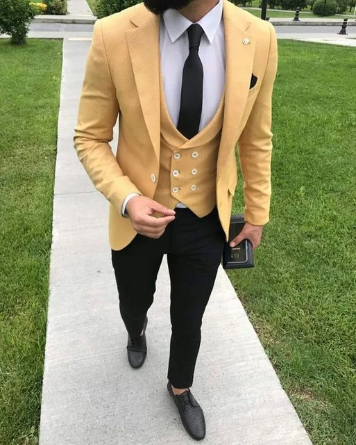 

Handsome One Button Groomsmen Notch Lapel Groom Tuxedos Men Suits Wedding/Prom Best Man Blazer ( Jacket+Pants+Tie+Vest) A180