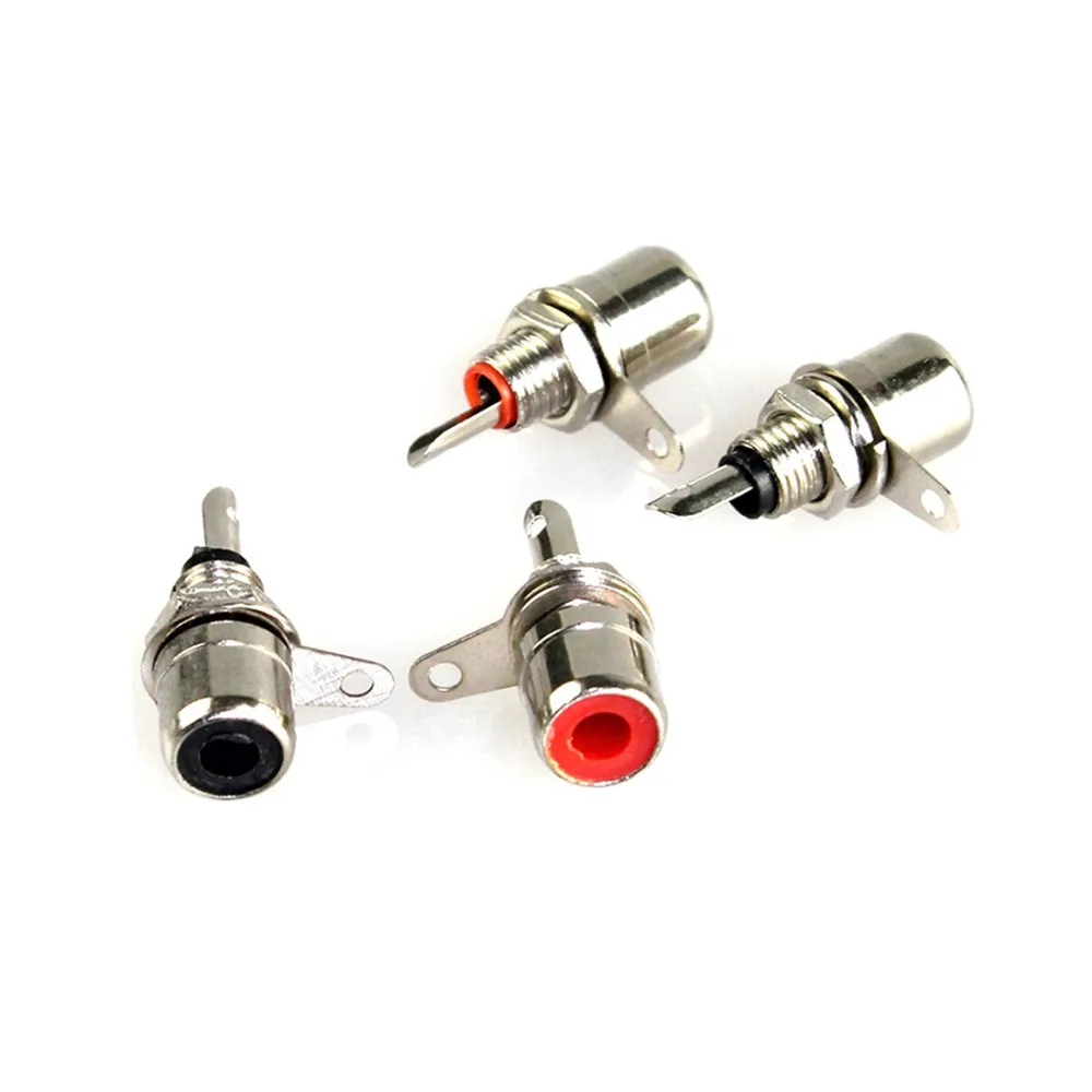 

10PCS RCA socket AV signal connector audio equipment conncetor adapters black & red