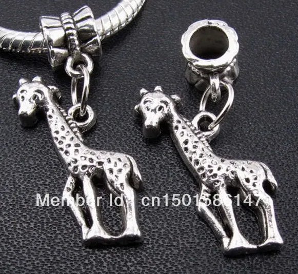 

Antique Silver Vintage Charms Giraffe Pendants For Bracelet Necklace Jewelry Making Beads Brand DIY Accessories Hot Z163