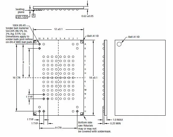 Разъем eMMC100 с USB интерфейсом для тестирования BGA100 Nand flash Размер 12 х18 мм Шаг 1 0 eMMC