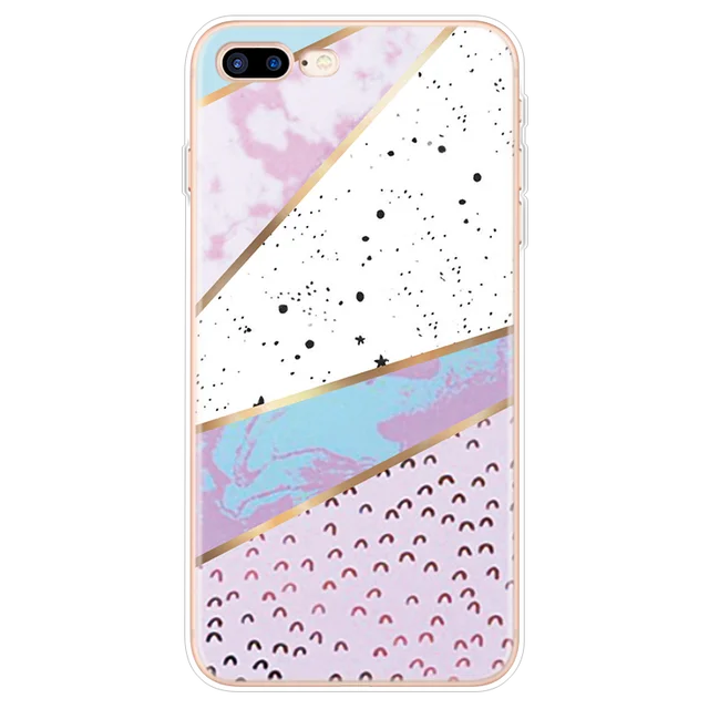 Transparent Original Luxury Marble Case For iPhone 8 7 Plus 6 6S 5 5S