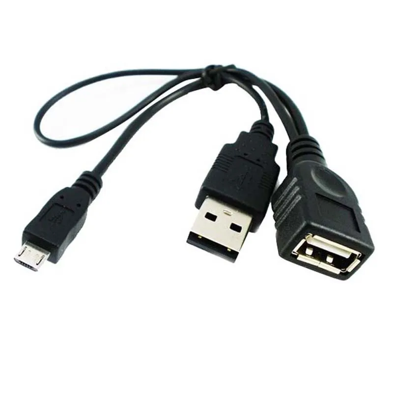 Micro USB 2,0 5 Pin хост OTG кабель с USB питания мужской женский для сотового телефона планшета ПК мобильного телефона внешний U диск ридер кабель