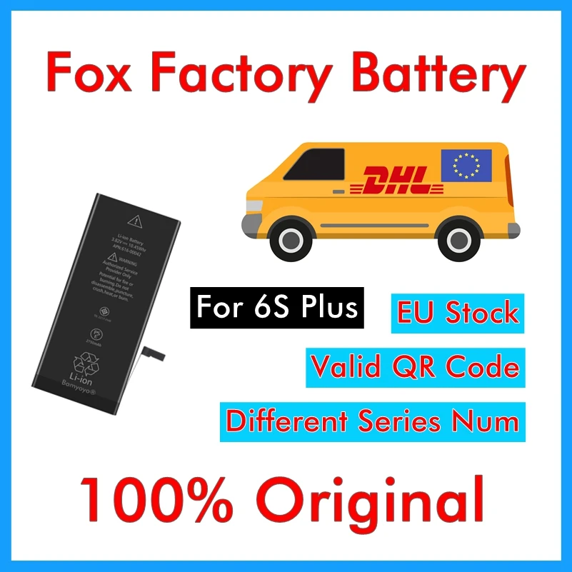 BMT оригинальный DHL UPS 50 шт./лот Foxc Заводская батарея для iPhone 6S Plus 6SP 2750 мАч Замена 0