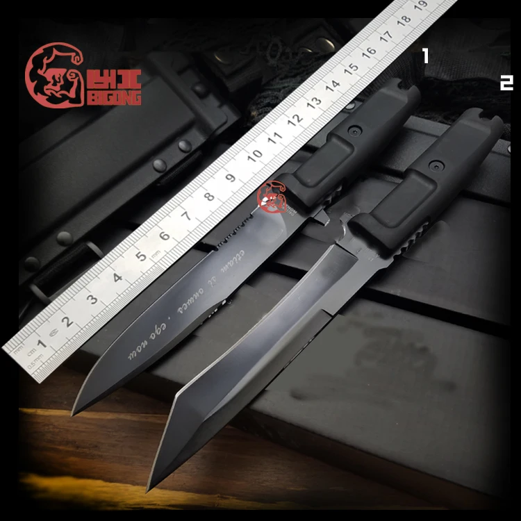 

Best Quality BIGONG Survival Knife N690 steel Blade rubber handle EXTREMA RATIO Camping knife Outdoor Preferred Tool