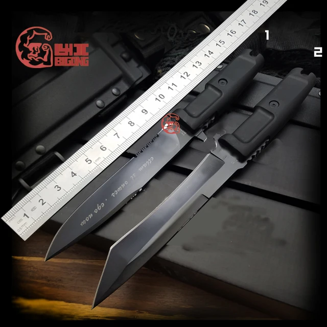 Best Quality BIGONG Survival Knife N8 steel Blade rubber handle ...