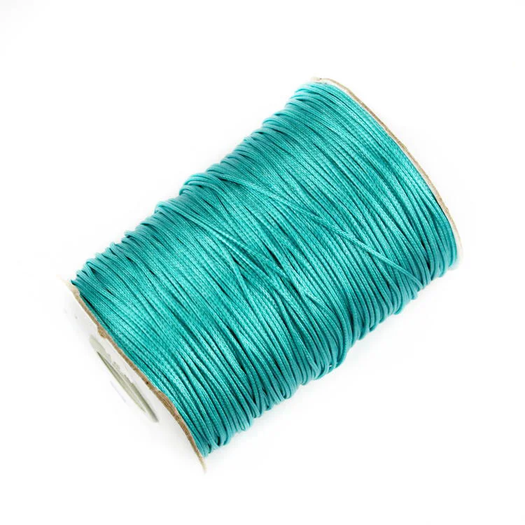 30 цветов, 1 мм, 1,5 мм, 2 мм, корейский шнур из полиэфирного волокна, круглая веревка для бисероплетения/нить/проволока/веревка для рукоделия, аксессуары - Цвет: Peacock Blue