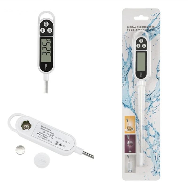 

LCD Display Digital Kitchen Thermometer for Food Baking Electron Probe Type BBQ Baking Bottle Thermometer