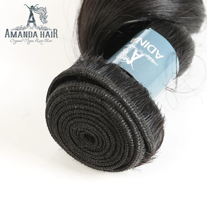 Amanda Hair Products перуанское неплотное переплетение пучков человеческих волос 3 пучка