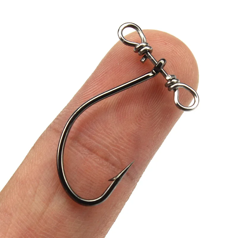 

10pcs Down Shot Rig Hook Single Crank Fishing Hook High Carbon Steel Sharped Fishhooks For Soft Lure Bass With Balance