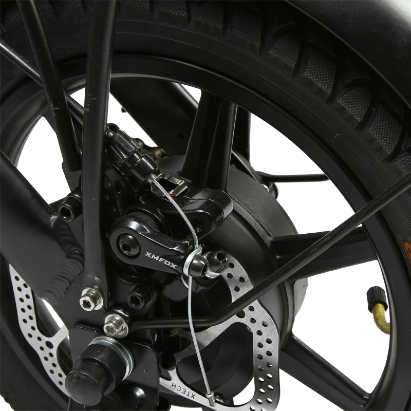 R9 Portable 14 Inches Folding Electric Bicycle, 48V 23.4Ah Strong Lithium Battery, Integrated Wheel, Suspension EBike