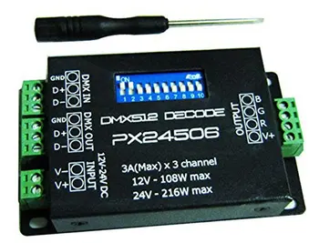 

PX24506 RGB LED Controller Decoder 5050 RGB led light strip 12 ~ 24V module