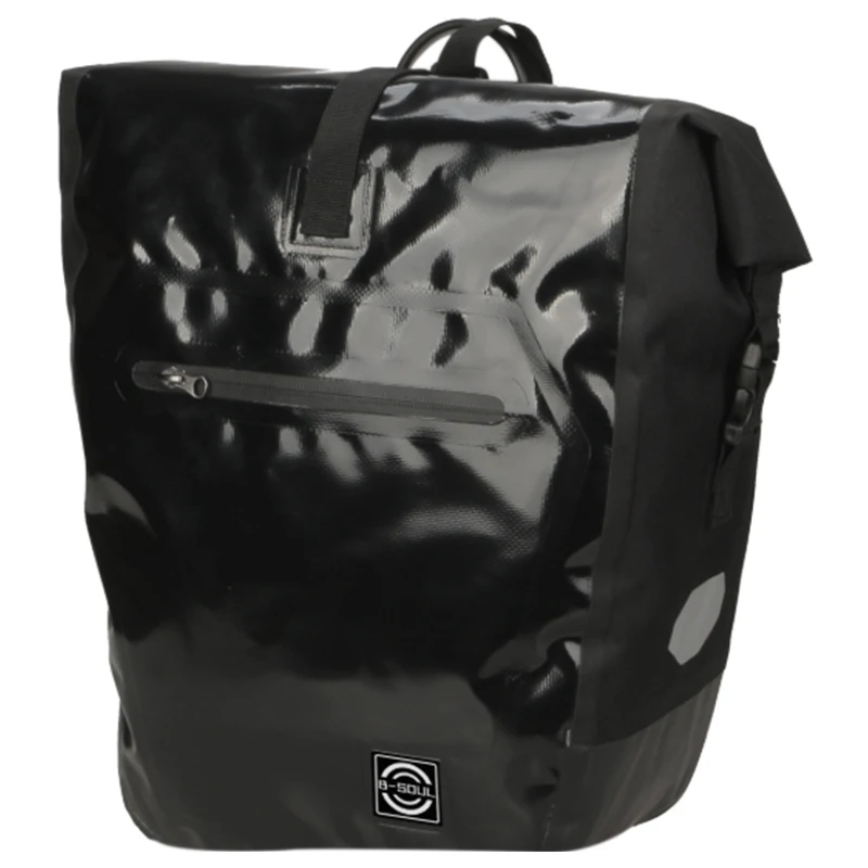 B-SOUL, водонепроницаемая сумка для велосипеда, большая емкость, MTB, горная дорога, велосипед, Велоспорт, задняя стойка, сумки для сиденья, велосипедные аксессуары - Цвет: Black