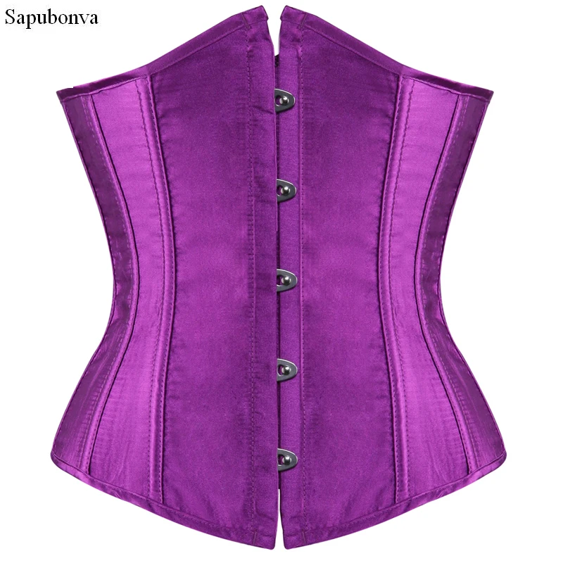 Sapubonva plus size sexy corset underbust bodyshaper costumes corsets bustiers ladies burlesque corselet red blue black pink