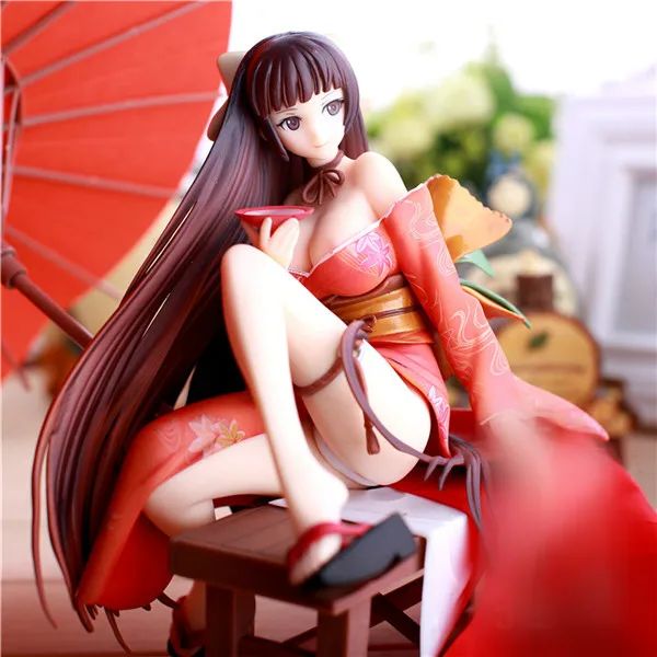 

Best Native Tony Geisha Sakuran Invitation Kimono Nakahara Tomoe Juguetes 1/7 Scale Sexy Action Figure Model Toy 19CM