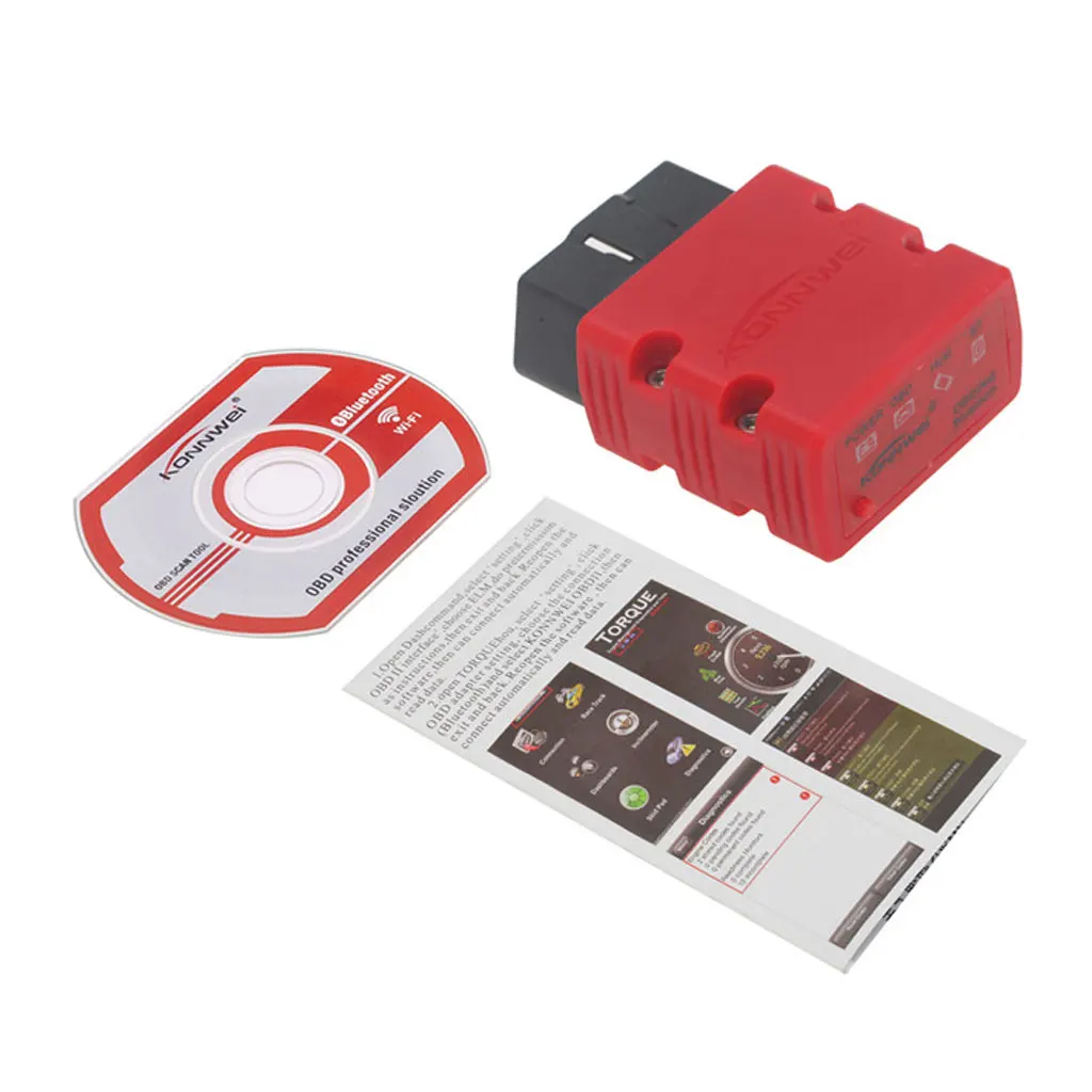 Bartun мини последним Vag Com сканер Красный Bluetooth 3,0 OBDII сканирования Автомобиль инструменты БД OBD2 Читатели код Elm372 V1.5 авто инструменты