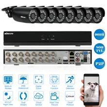 KKmoon 16CH DVR рекордер система видеонаблюдения комплект 960H D1 с 8 шт 800TVL водонепроницаемый комплект камер для видеонаблюдения IR 1/4 ''CMOS