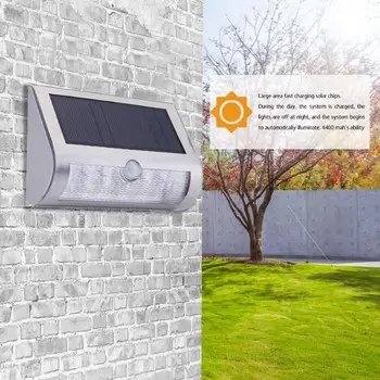 

9LED Solar Motion Sensor Wall Light Outdoor Waterproof Garden Security Lamp LED Waterproof Energy saving Garden Front door Yard