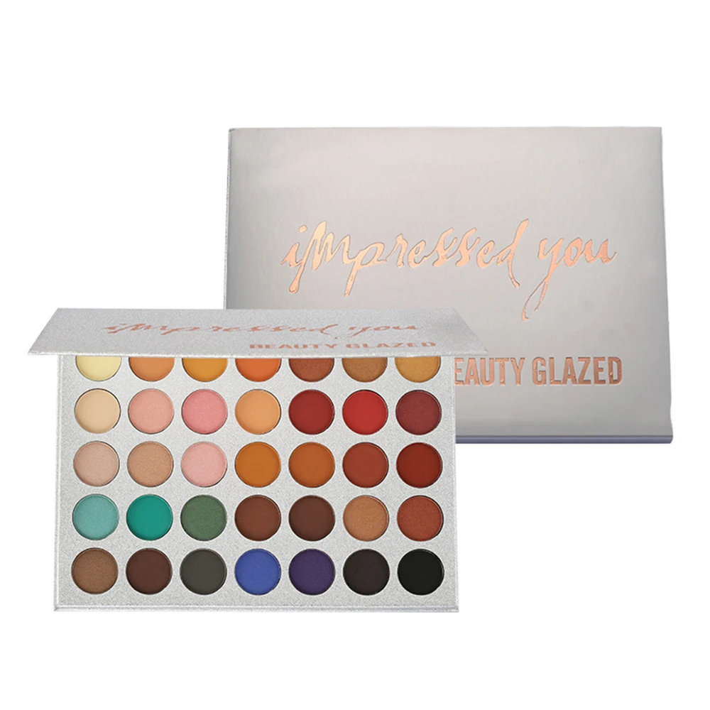 

BEAUTY GLAZED 35 Color Eye shadow Palette Eye Shadow Make Up Waterproof Long-lasting Easy To Wear Eyeshadow Palette Cosmetics