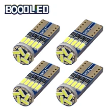 Lâmpada canbus de led t10 w5w, luz branca para carro 4014 15 smd, 194 168 lâmpadas dc 12v, cunha luz trun de lâmpada, alta qualidade, 4 peças