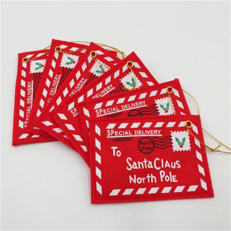 Santa Claus 2 Colors Red/Green Christmas Envelope Pendant Tree Accessories Christmas Small Gift Candy Bags Home Party Xmas Decor